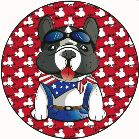 JMT-746314 Cartoon Dog Carpet for All Seasons - Non-Slip Round Pet Mat in Two Sizes