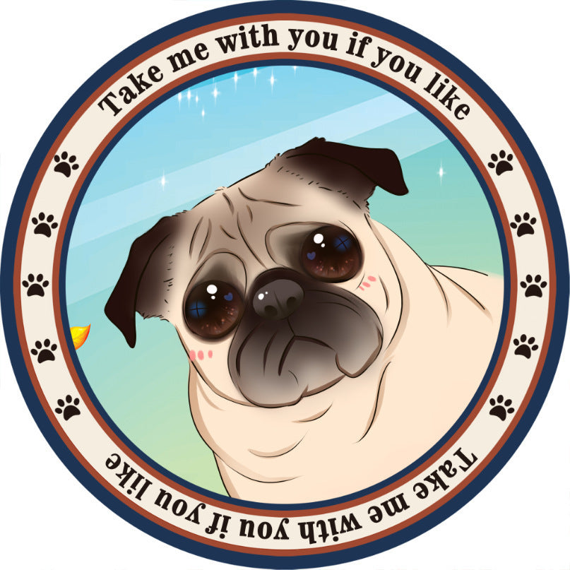JMT-746314 Cartoon Dog Carpet for All Seasons - Non-Slip Round Pet Mat in Two Sizes
