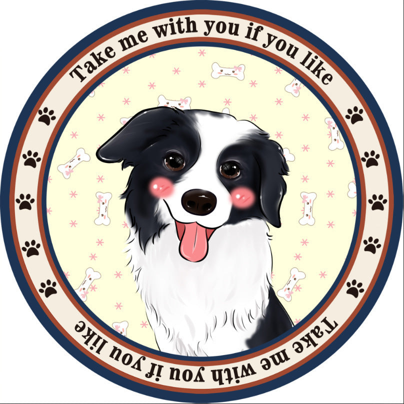 JMT-746314 Cartoon Dog Carpet for All Seasons - Non-Slip Round Pet Mat in Two Sizes