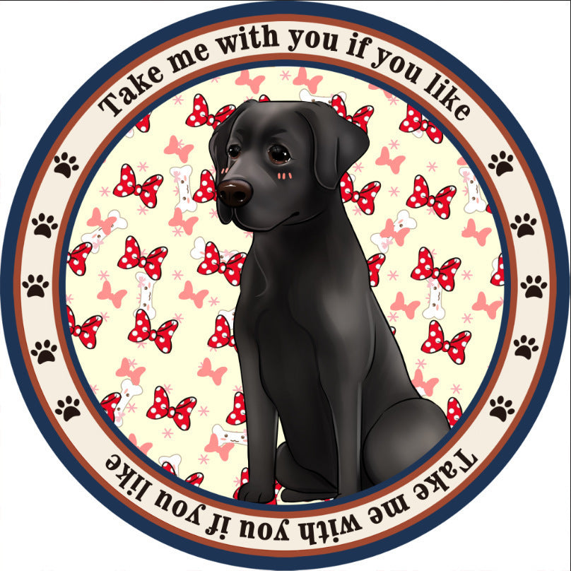 JMT-746314 Cartoon Dog Carpet for All Seasons - Non-Slip Round Pet Mat in Two Sizes