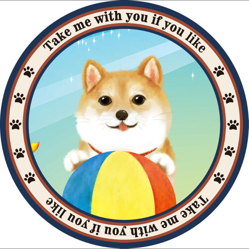 JMT-746314 Cartoon Dog Carpet for All Seasons - Non-Slip Round Pet Mat in Two Sizes