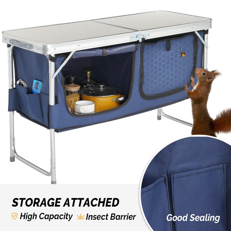 JMT-746890 4ft Portable Folding Outdoor Table for Camping and Events
