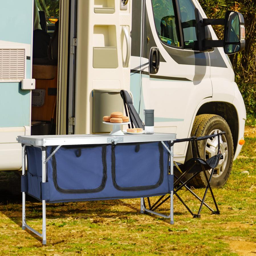 JMT-746890 4ft Portable Folding Outdoor Table for Camping and Events