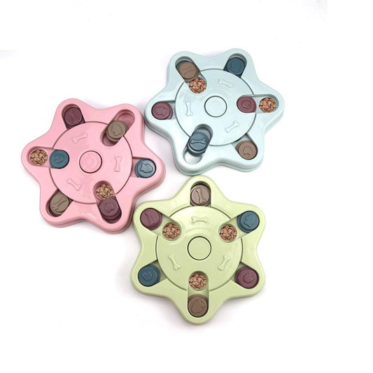 JMT-747146 Anti-Choke Interactive Dog Bowl for Slow Feeding - Durable Plastic, Non-Slip Design, Three Colors Available