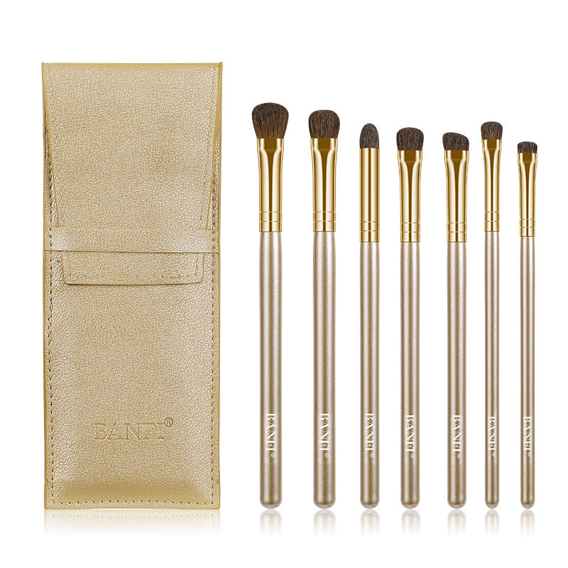 JMT-747274 7-Piece Soft Horse Hair Eyeshadow Brush Set with Wooden Handles
