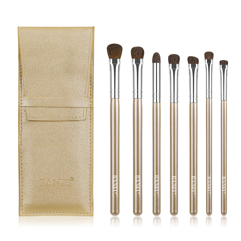 JMT-747274 7-Piece Soft Horse Hair Eyeshadow Brush Set with Wooden Handles
