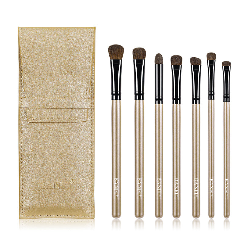 JMT-747274 7-Piece Soft Horse Hair Eyeshadow Brush Set with Wooden Handles