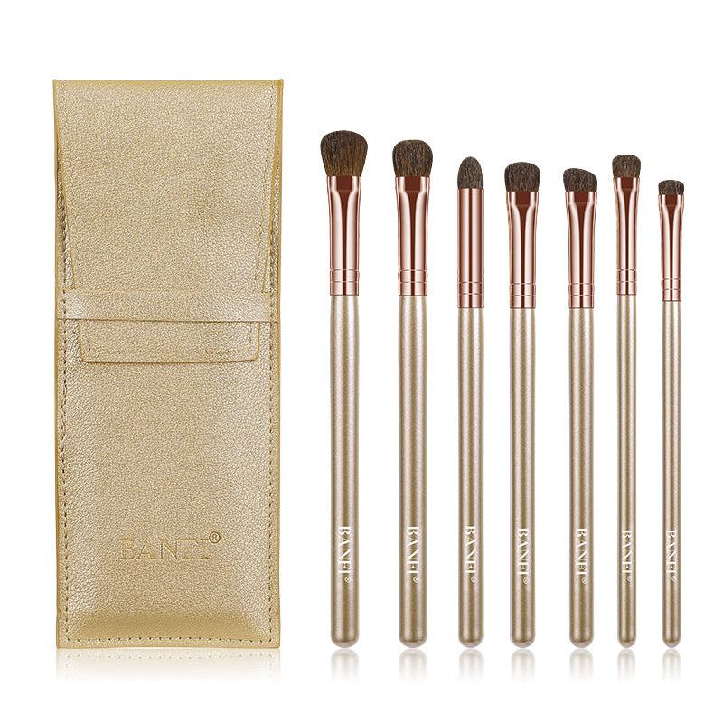 JMT-747274 7-Piece Soft Horse Hair Eyeshadow Brush Set with Wooden Handles