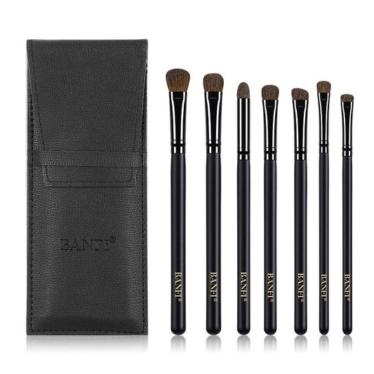 JMT-747274 7-Piece Soft Horse Hair Eyeshadow Brush Set with Wooden Handles