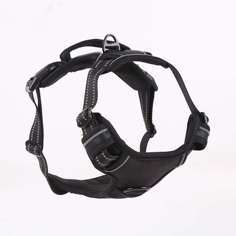 JMT-747338 Universal Reflective Dog Leash Harness with Adjustable Chest Sizes