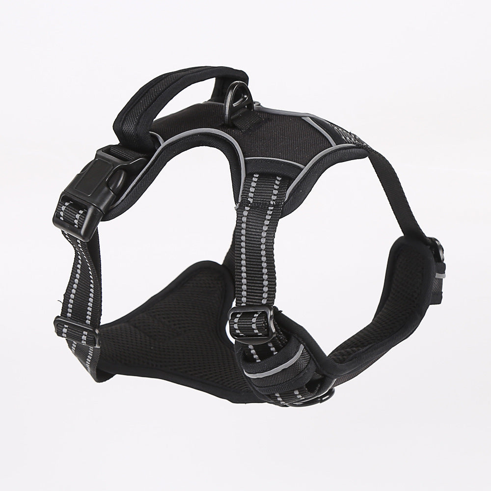 JMT-747338 Universal Reflective Dog Leash Harness with Adjustable Chest Sizes