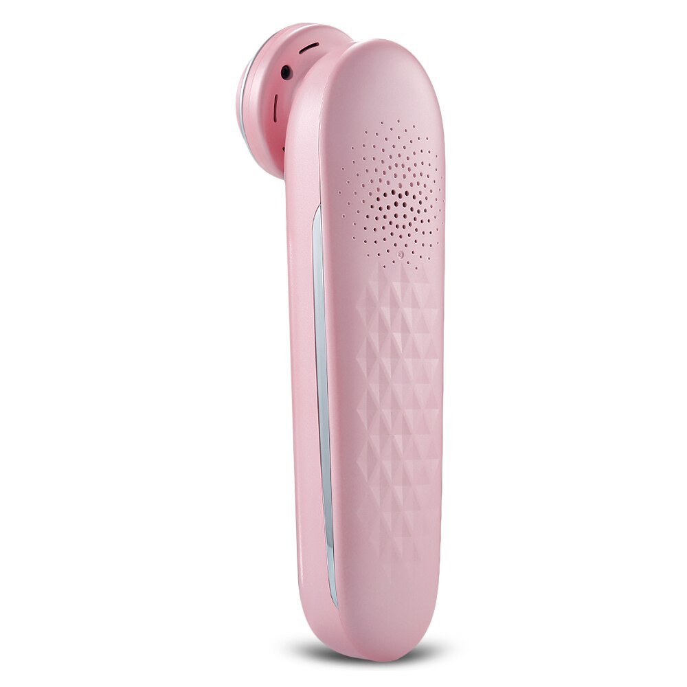 JMT-747402 EMS Microcurrent Beauty Device with RF, Vibration, and LED Light Therapy in Pink and White