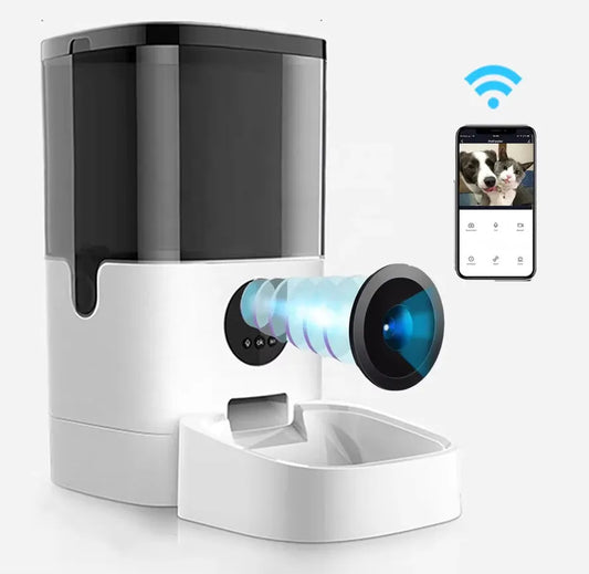 JMT-747530 Smart Wi-Fi Pet Feeder with Camera and App Control for Timed Meal Dispensing