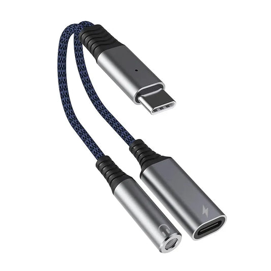 JMT-747658 USB-C to 3.5mm Audio Adapter for Samsung - 2 in 1 Audio Splitter Cable