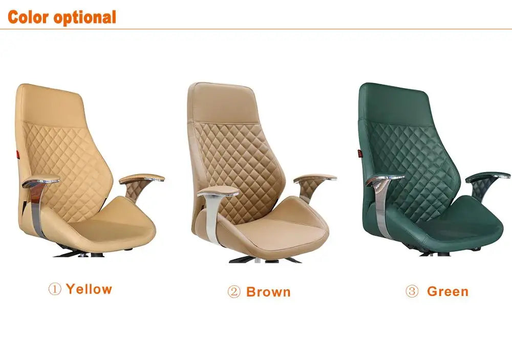 JMT-747914 Luxury Leather Swivel Lounge Chair with Aluminium Base for Living Room and Office Use