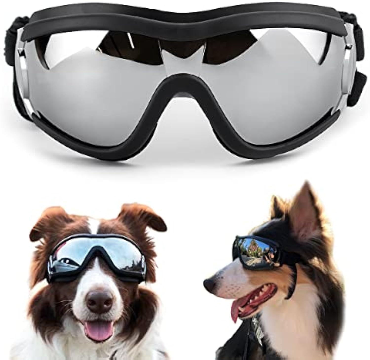 JMT-747978 Stylish Windproof Pet Goggles for Medium to Large Dogs – Sun Protection, Anti-Fog, and Adjustable Strap for Outdoor Activities
