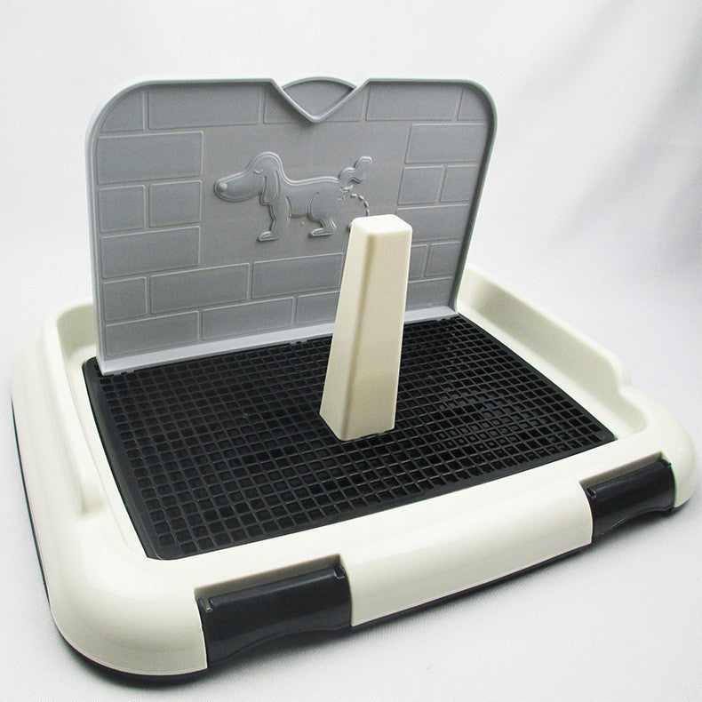 JMT-748170 Dog Potty with Wall Urinal, Anti-Splash Fixed Point Design, Plastic Pet Toilet, 34x47x4.5 cm Dimensions