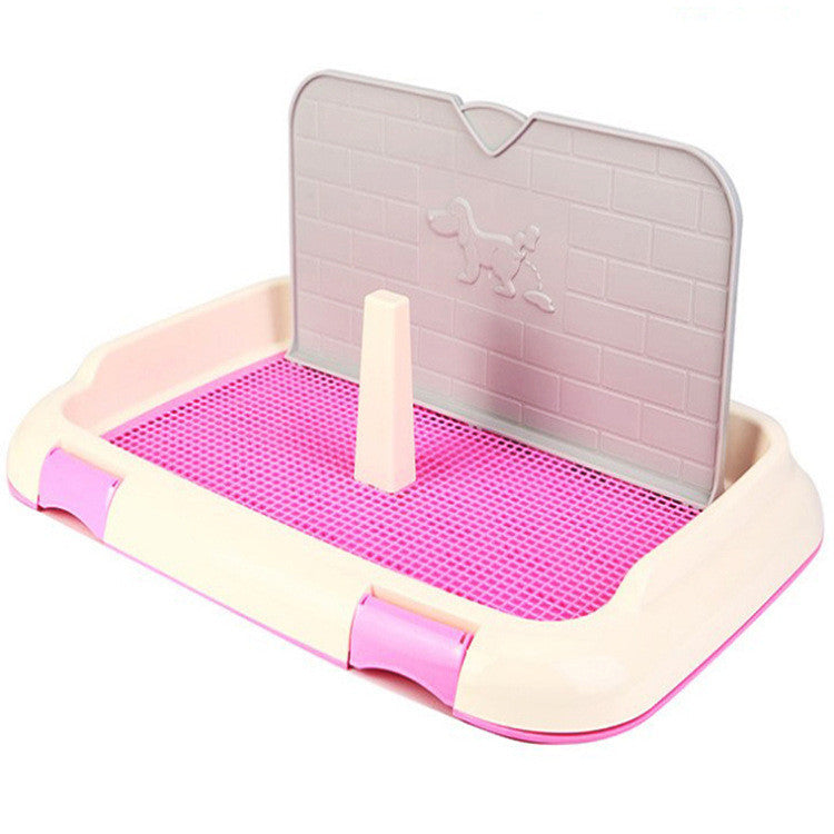 JMT-748170 Dog Potty with Wall Urinal, Anti-Splash Fixed Point Design, Plastic Pet Toilet, 34x47x4.5 cm Dimensions