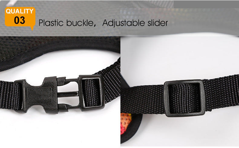 JMT-748490 Rainbow Striped Chest Strap in S, M, L Sizes - Comfortable Sandwich Mesh Design