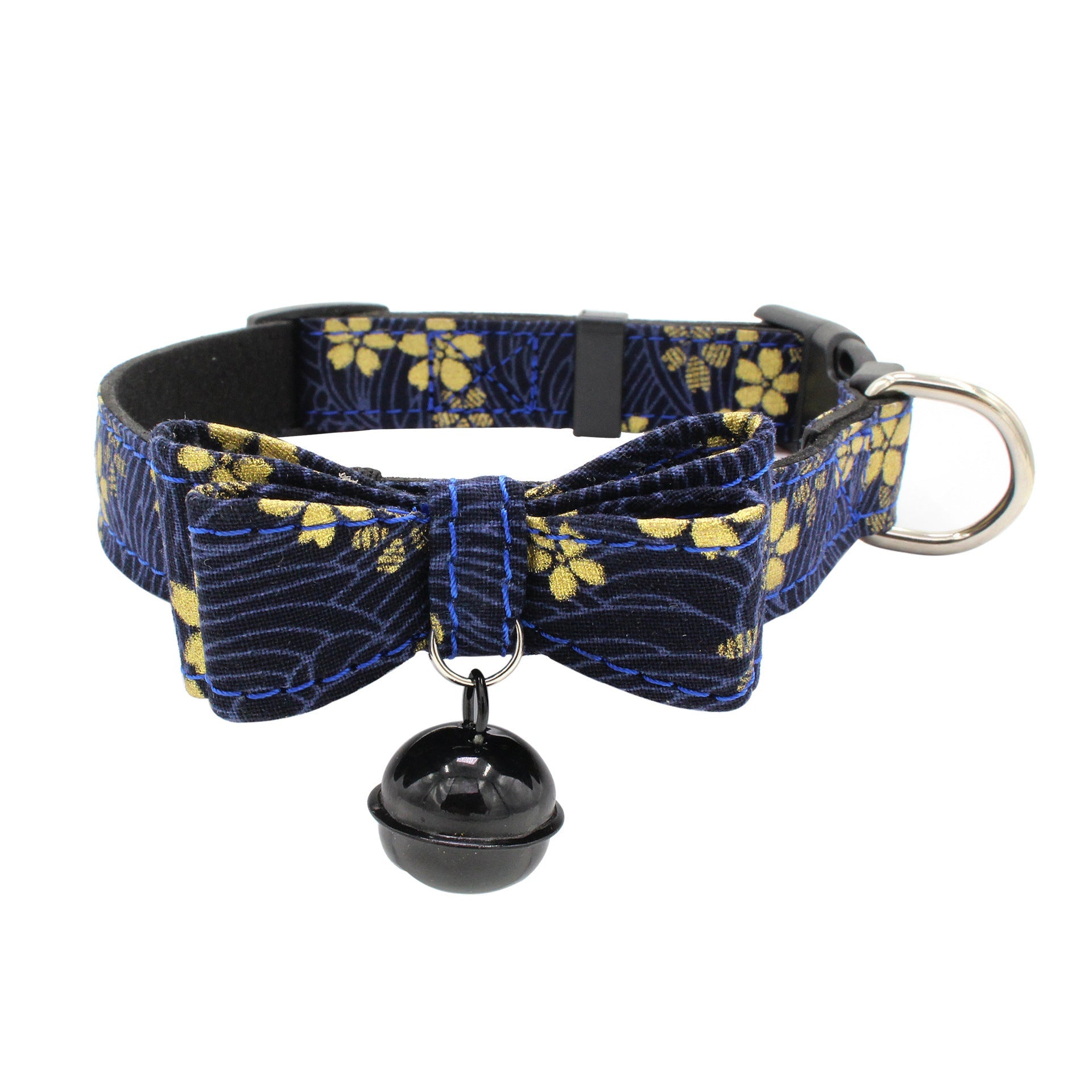 JMT-748810 Soft Microfiber Backing Pet Bow Collar - Adjustable Sizes XS to L