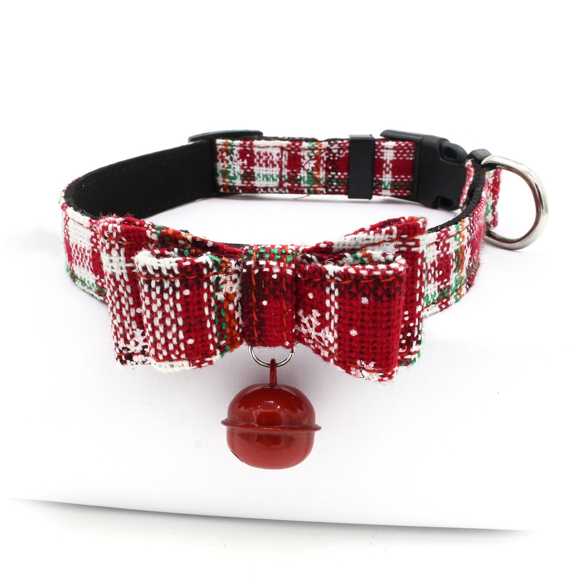 JMT-748810 Soft Microfiber Backing Pet Bow Collar - Adjustable Sizes XS to L