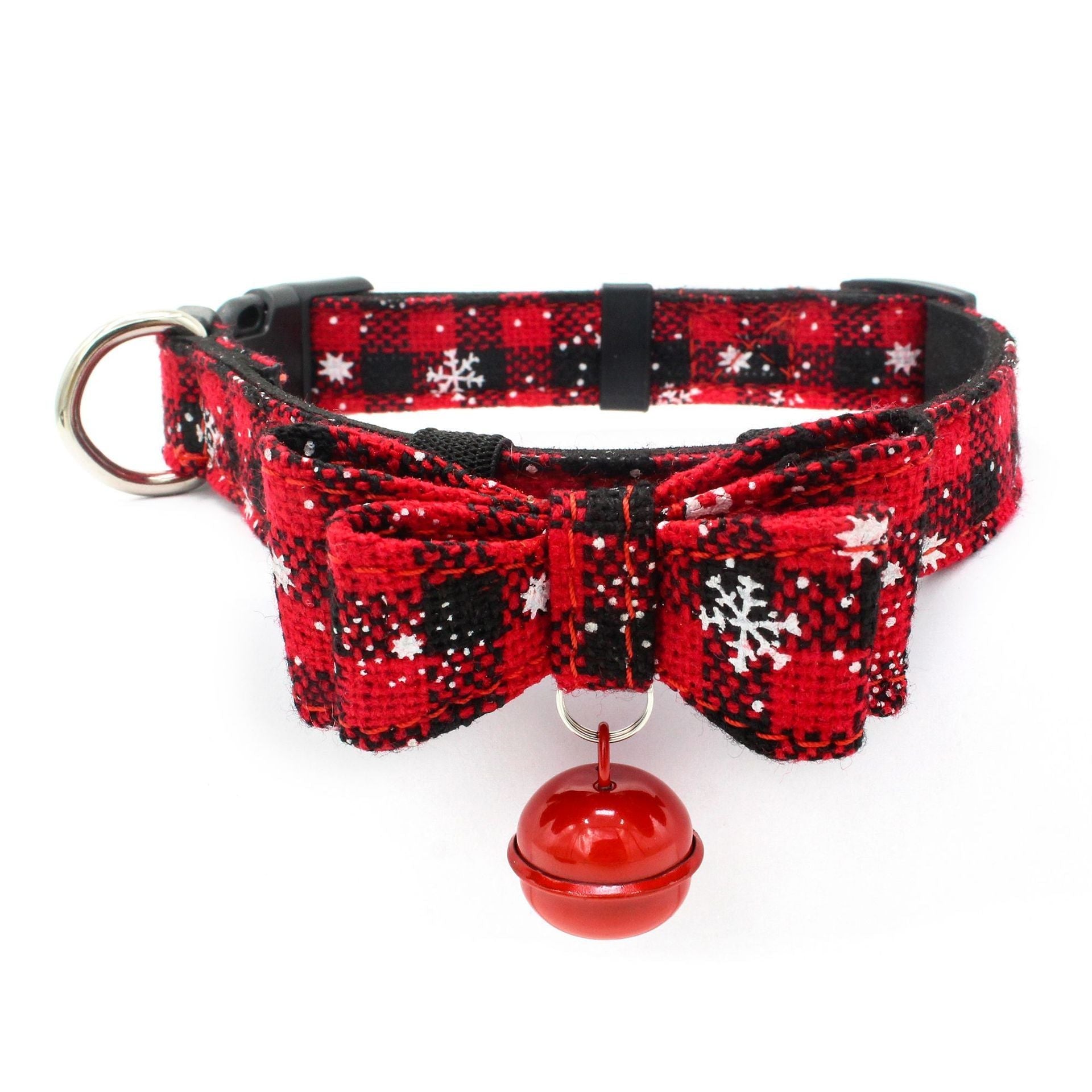 JMT-748810 Soft Microfiber Backing Pet Bow Collar - Adjustable Sizes XS to L