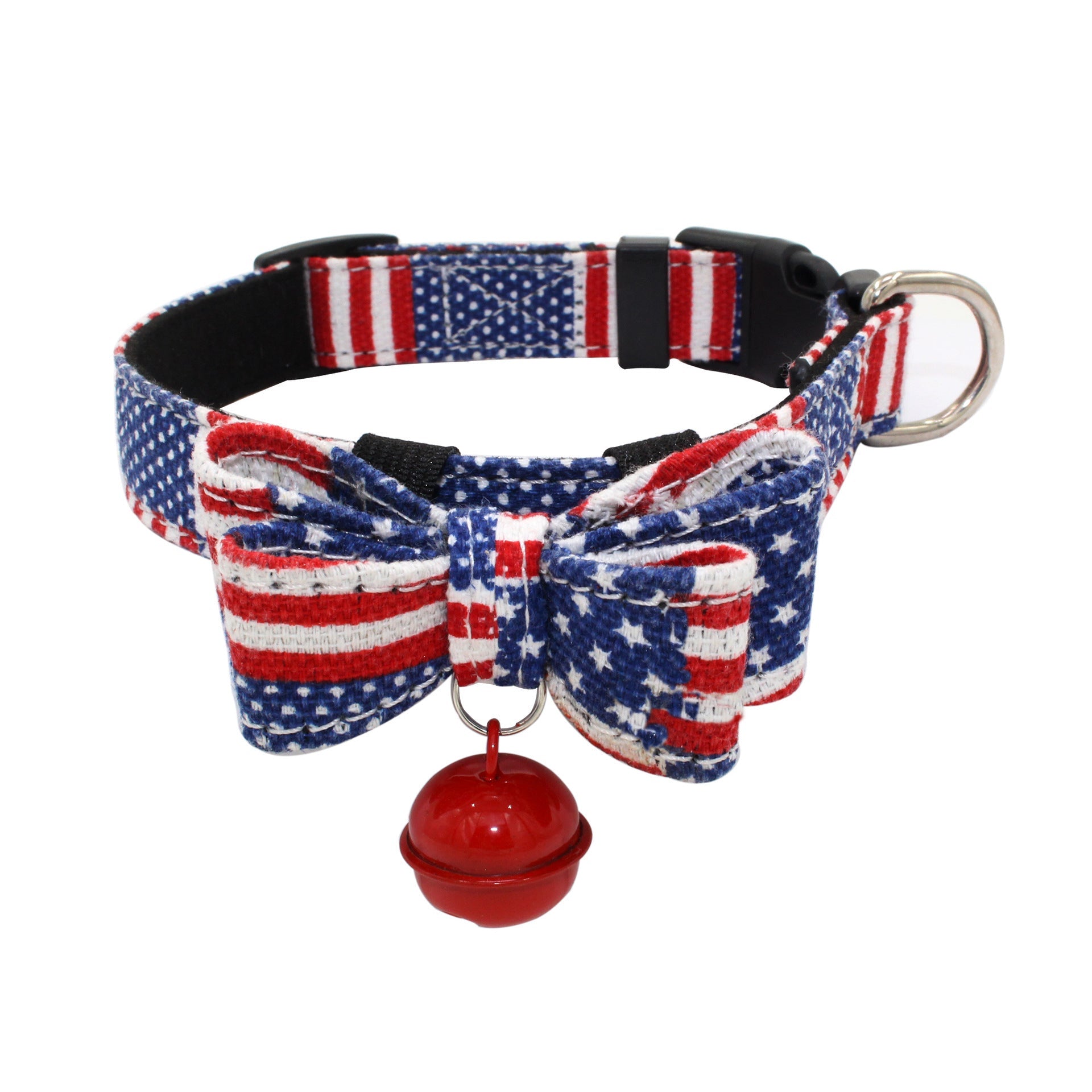 JMT-748810 Soft Microfiber Backing Pet Bow Collar - Adjustable Sizes XS to L