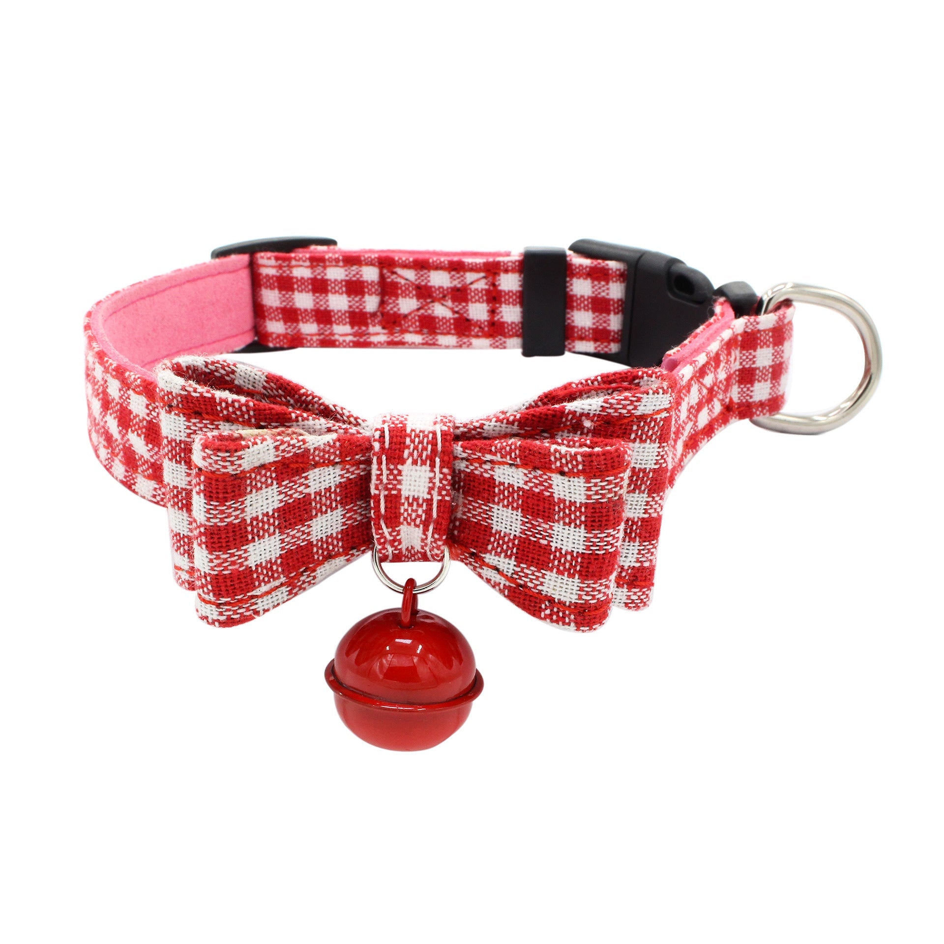 JMT-748810 Soft Microfiber Backing Pet Bow Collar - Adjustable Sizes XS to L