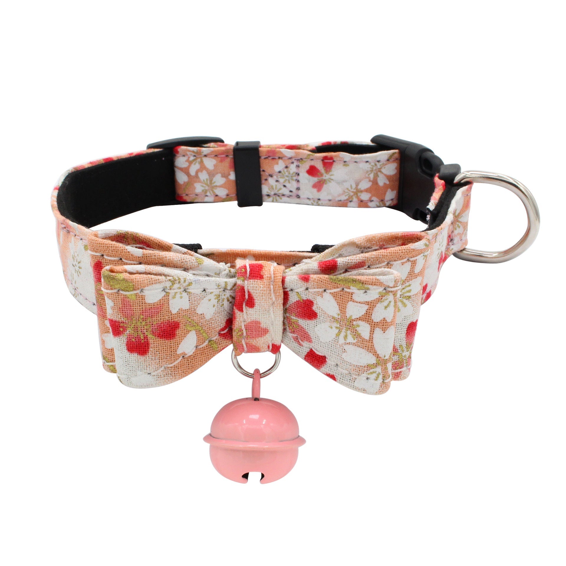 JMT-748810 Soft Microfiber Backing Pet Bow Collar - Adjustable Sizes XS to L