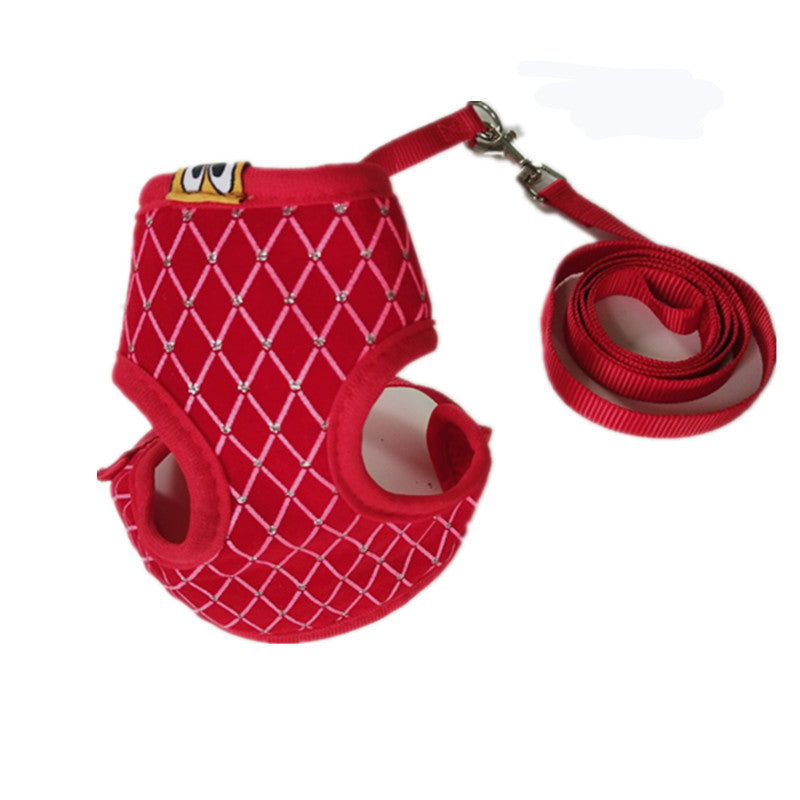 JMT-749642 Nylon Pet Harness and Leash Set for Small and Medium Dogs and Cats, Breathable Mesh Vest, Soft Chest Strap