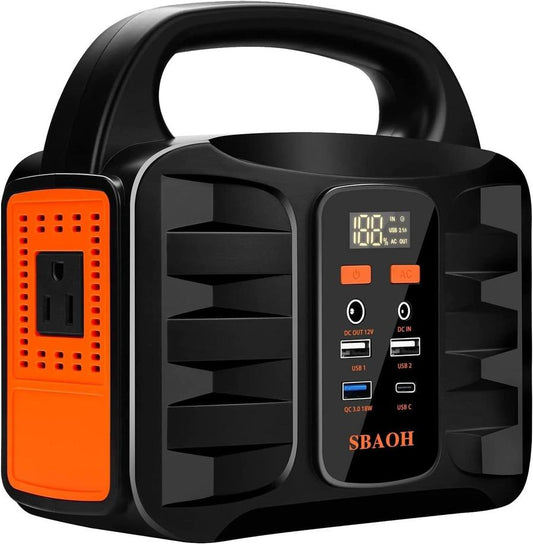 JMT-749642 Portable Power Station 150W with 155Wh Lithium Battery, AC/DC Outputs for Home, RV, and Emergency Use