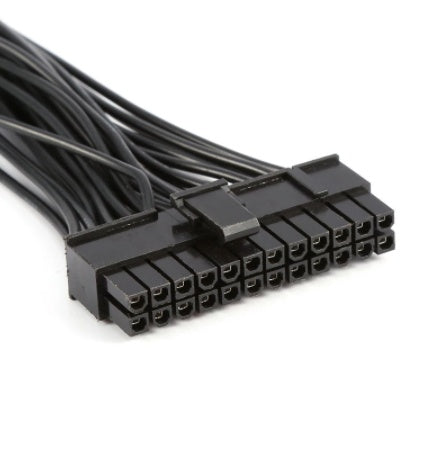 JMT-750474 24PIN Dual Power Supply Extension Cord - 0.3M Adapter for Personal Computers and Security Systems