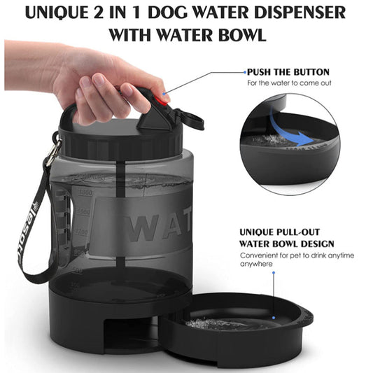 JMT-750474 Large Capacity 2.2L Dog Water Bottle – Portable Outdoor Drinking Kettle for Pets