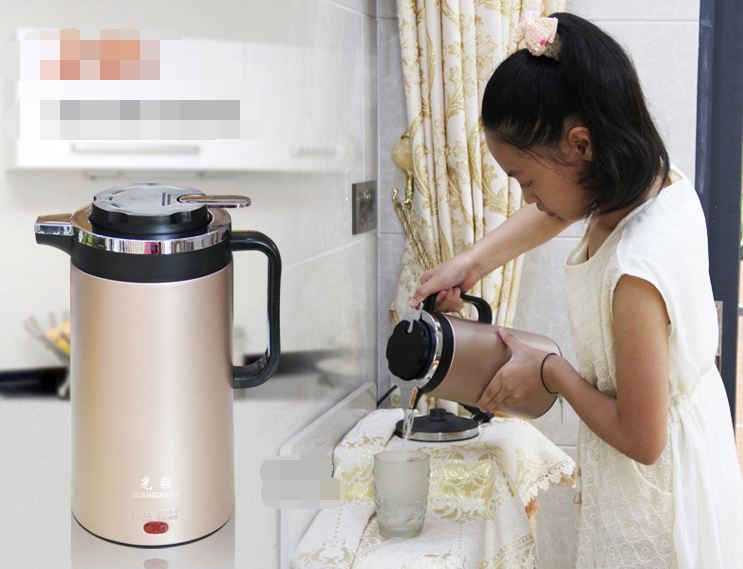 JMT-750538 Double Insulated Stainless Steel Mini Electric Kettle - 1.8L Capacity