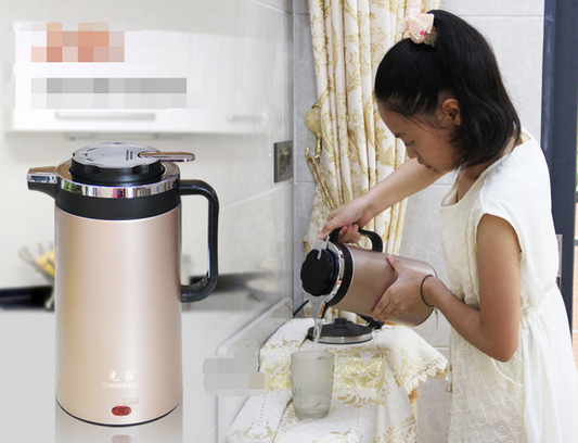 JMT-750538 Double Insulated Stainless Steel Mini Electric Kettle - 1.8L Capacity