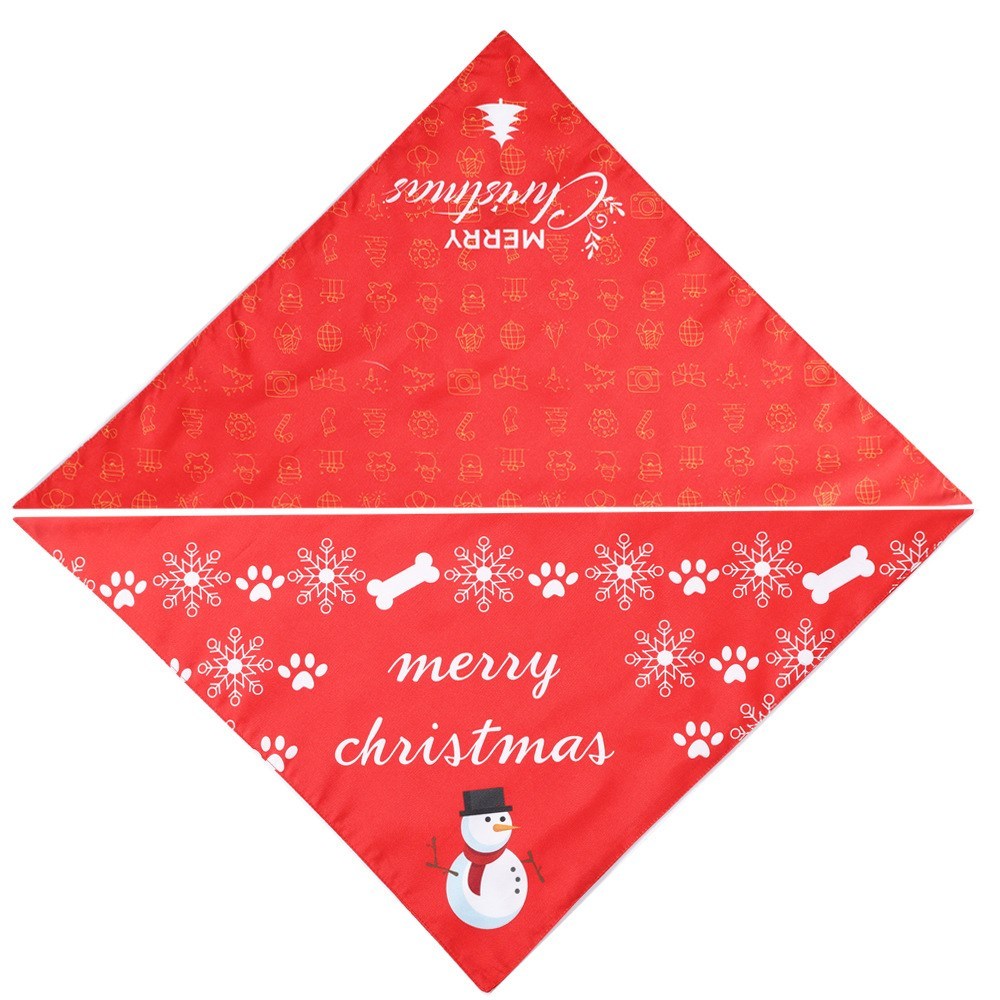 JMT-750922 Triangle Pet Towel for Dogs - Reversible Polyester Design in Multiple Patterns, Fits Neck Circumferences 25-48cm