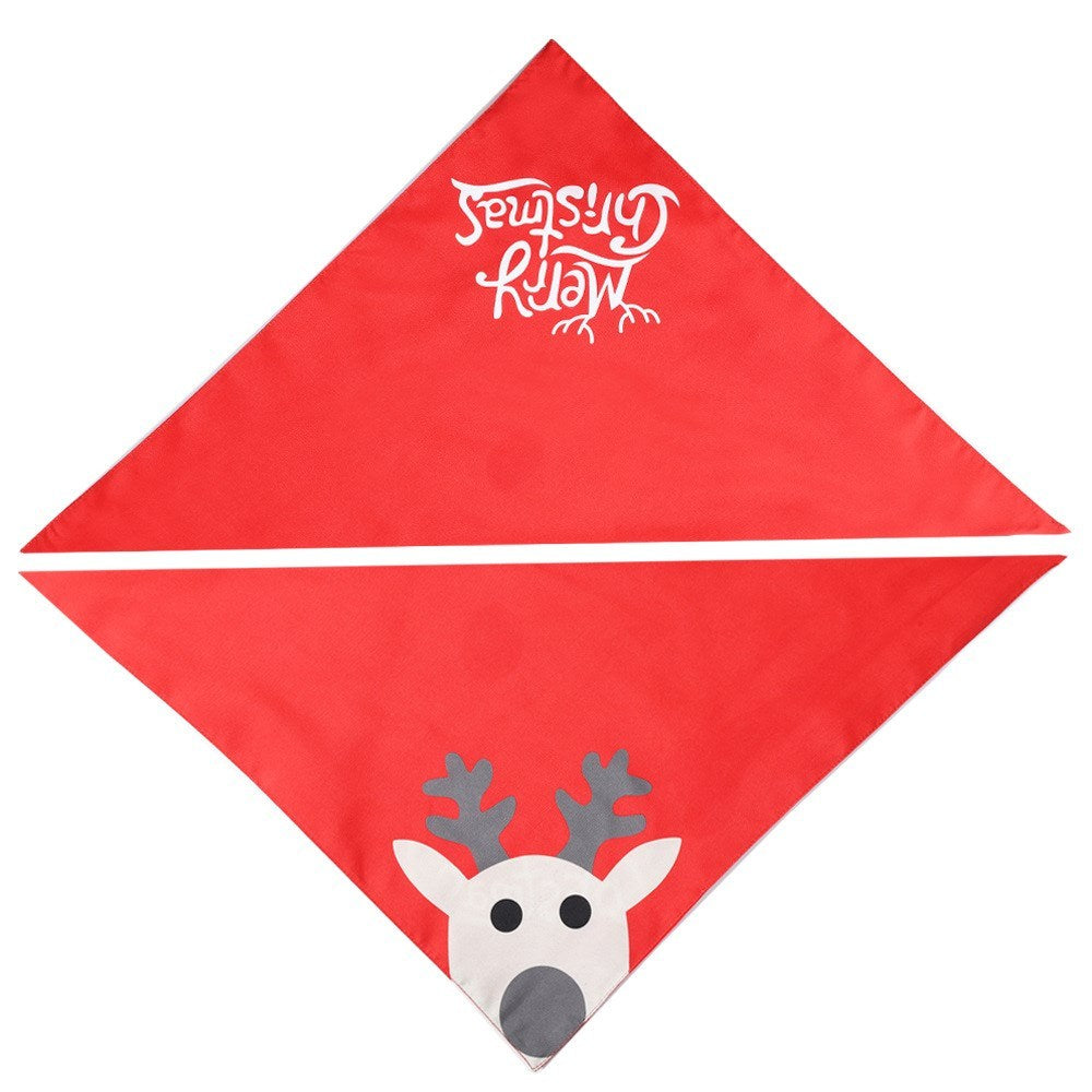 JMT-750922 Triangle Pet Towel for Dogs - Reversible Polyester Design in Multiple Patterns, Fits Neck Circumferences 25-48cm