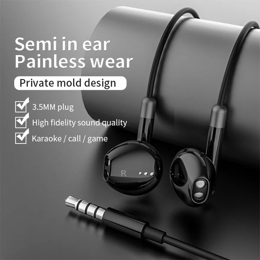 JMT-751114 Wired 3.5mm Earphones with Noise Cancelling Microphone for Sports Activities
