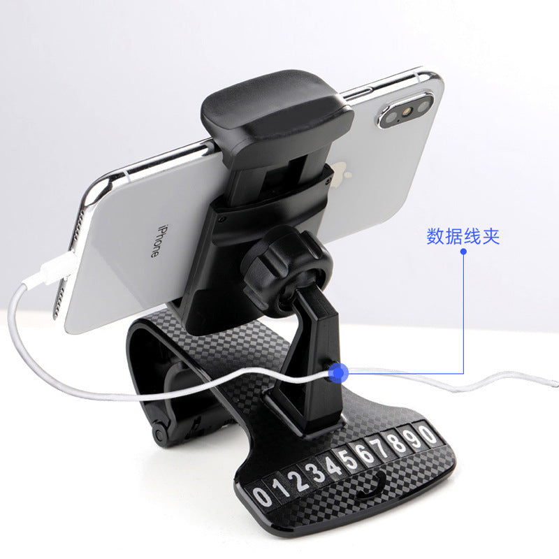 JMT-751306 Multifunctional Dashboard Phone Holder for 4-6.2-inch Devices - PVC Clip Support in Black and Red