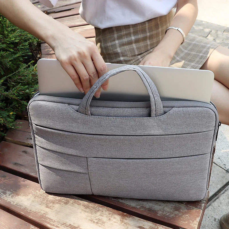 JMT-751434 Portable 15.6 Inch Laptop Sleeve with Multiple Pockets - Ideal Handbag for Men and Women
