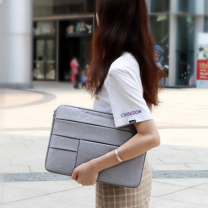 JMT-751434 Portable 15.6 Inch Laptop Sleeve with Multiple Pockets - Ideal Handbag for Men and Women