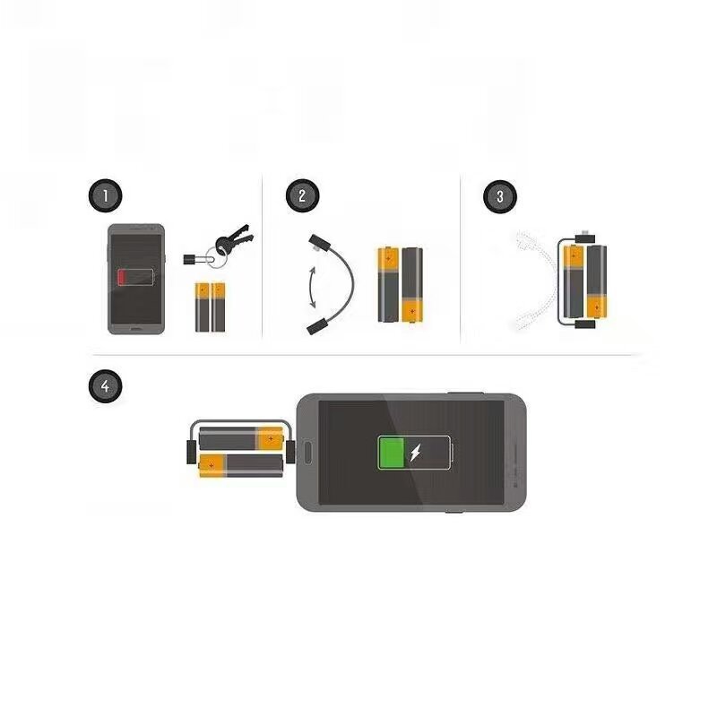 JMT-751626 Portable Emergency Power Bank with Fast Charging Capability - Compatible with AA Dry Batteries