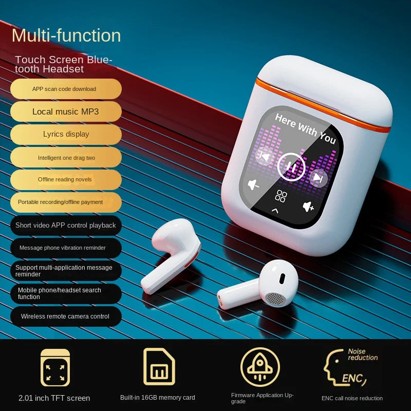 JMT-751626 Touch Control K2 TWS Earphones with Noise Reduction and MP3 Recording Function