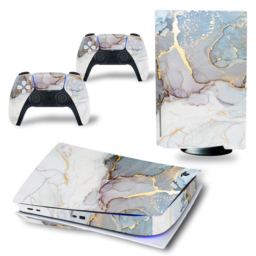 JMT-752074 Vinyl Decals for PS5 Disk Drive Edition - Marble Design Console and Controller Skins