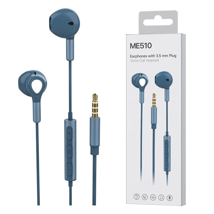 JMT-752266 3.5mm Wired Earphones with Microphone, Universal In-Ear Headphones for Smartphones and Tablets