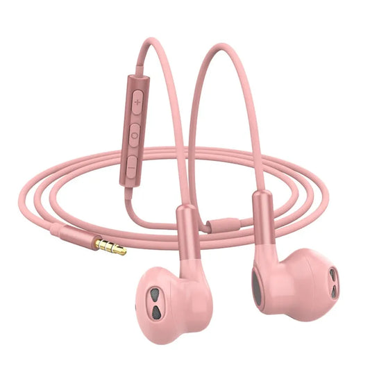 JMT-752266 3.5mm Wired Earphones with Microphone, Universal In-Ear Headphones for Smartphones and Tablets