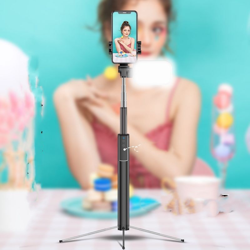 JMT-752458 Multi-Function Aluminum Alloy Selfie Stick with Bluetooth Remote Control