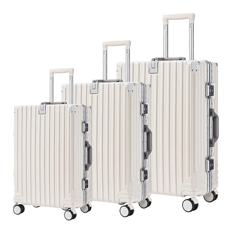 JMT-752650 Aluminium 3-Piece Travel Carry-On Luggage Set with Telescopic Handle