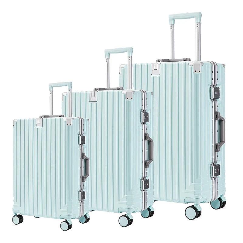 JMT-752650 Aluminium 3-Piece Travel Carry-On Luggage Set with Telescopic Handle