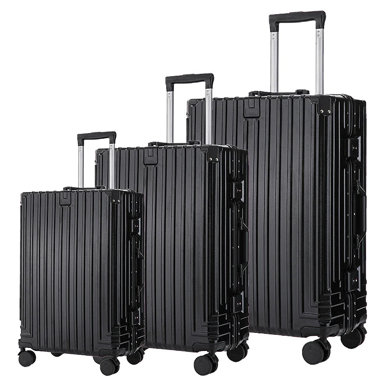 JMT-752650 Aluminium 3-Piece Travel Carry-On Luggage Set with Telescopic Handle